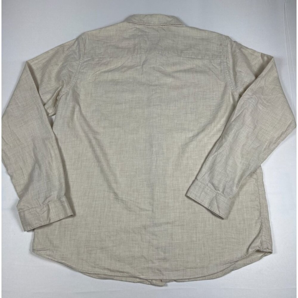 Patagonia Men's Large Linen Organic Cotton Long Sleeve Button Up Shirt Beige - Picture 2 of 12